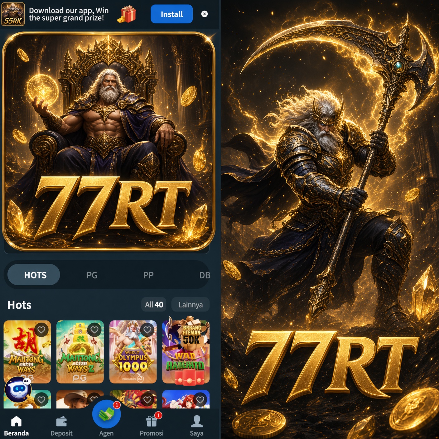 77RT - Platform Game Online dengan Beragam Pilihan Permainan Seru